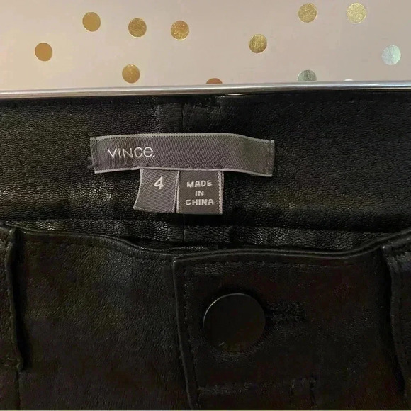 Vince Black Leather Jeans - Picture 7 of 12